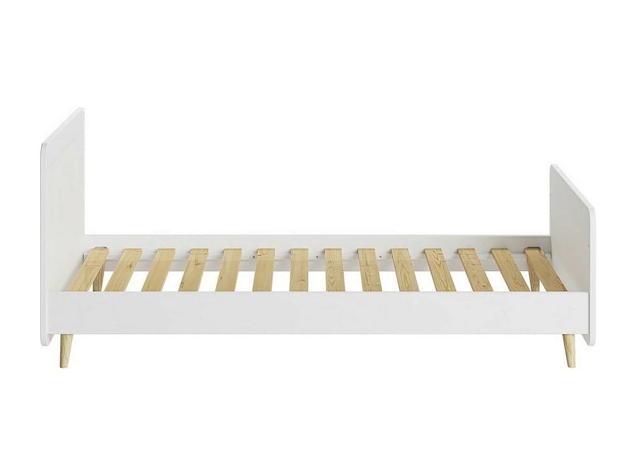 Lit enfant avec pieds 90x190 cm bois massif bois LILOW