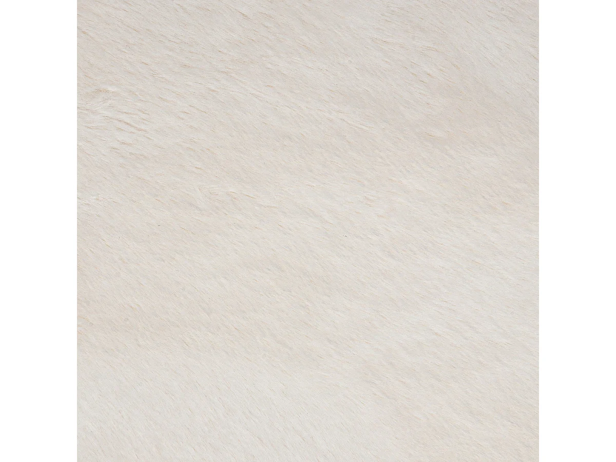 Tapis décoratif rond fourrure Blanc extra doux D 118 cm