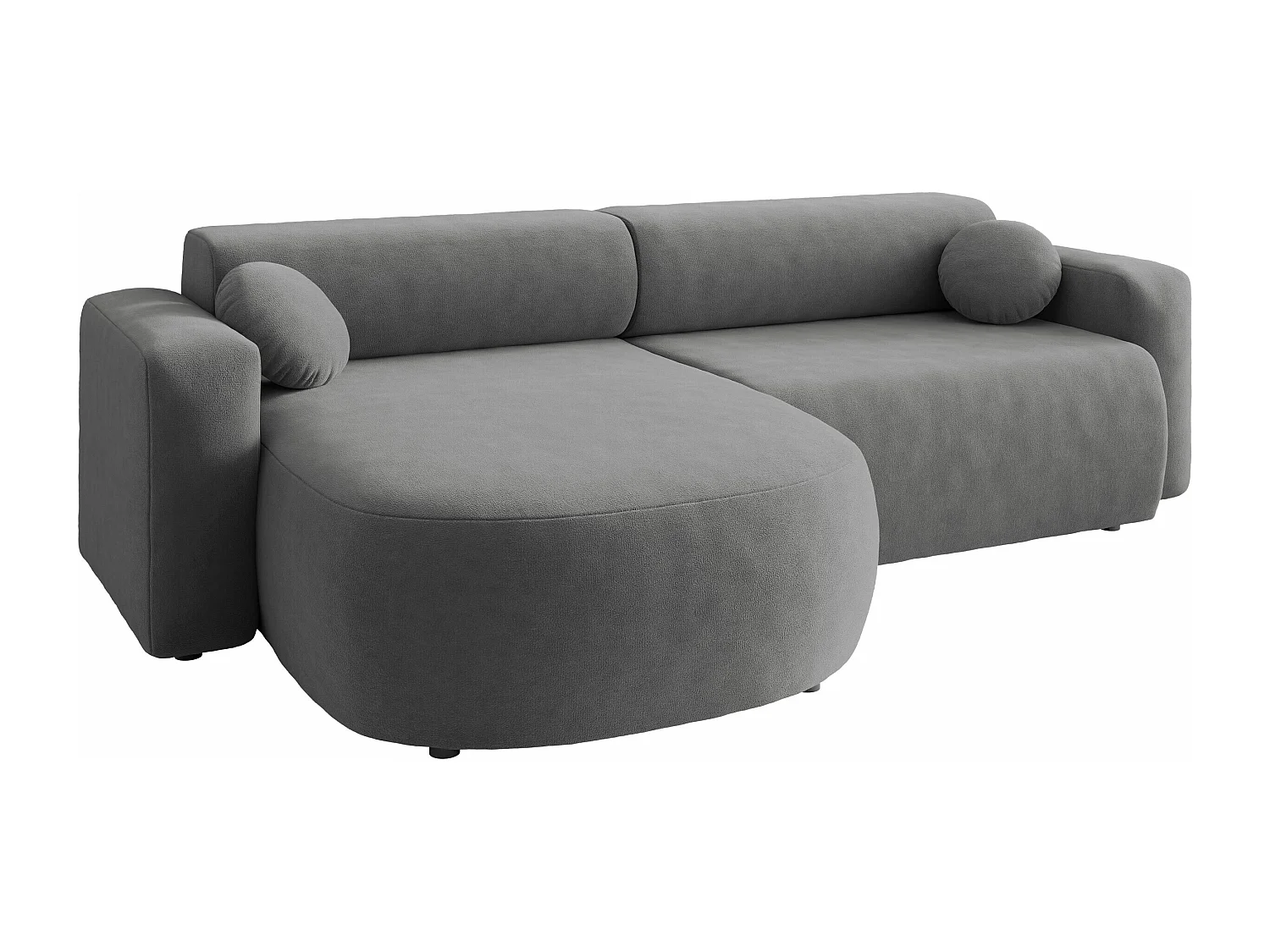 Sofá rinconero Comfivo 413, Gris, Función de descanso, Almacenaje, 252x150x70cm