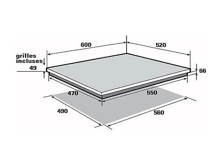 Plaque mixte SAUTER, SPI9602BM