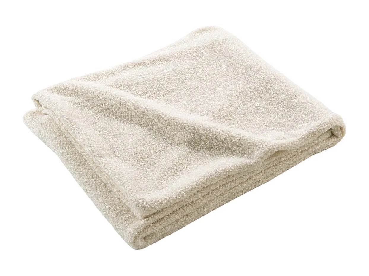 Plaid Bouclette "Wooly" 180x220cm Naturel