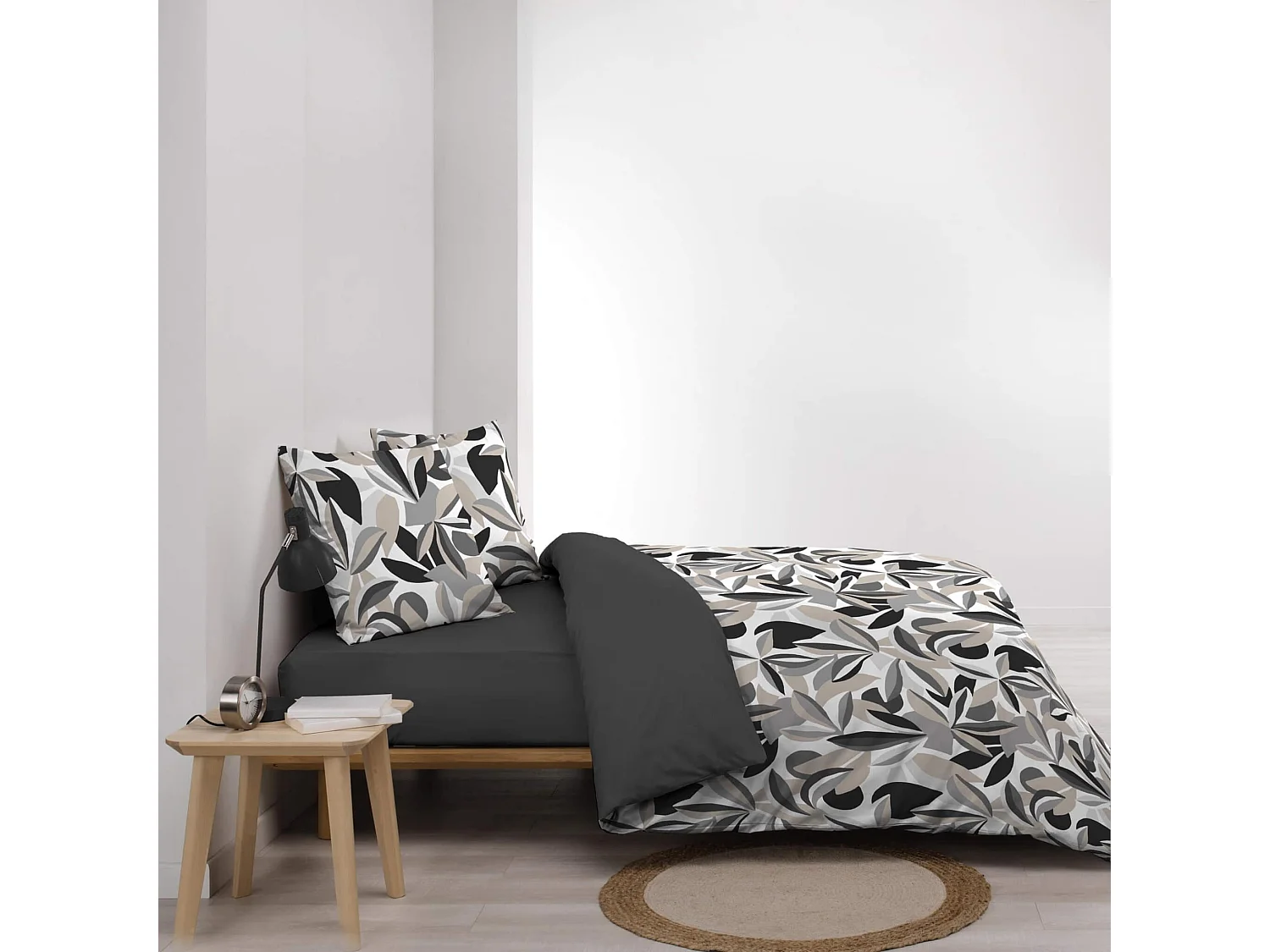 Parure de Lit 3 Pièces "Lavinia" 240x220cm Gris