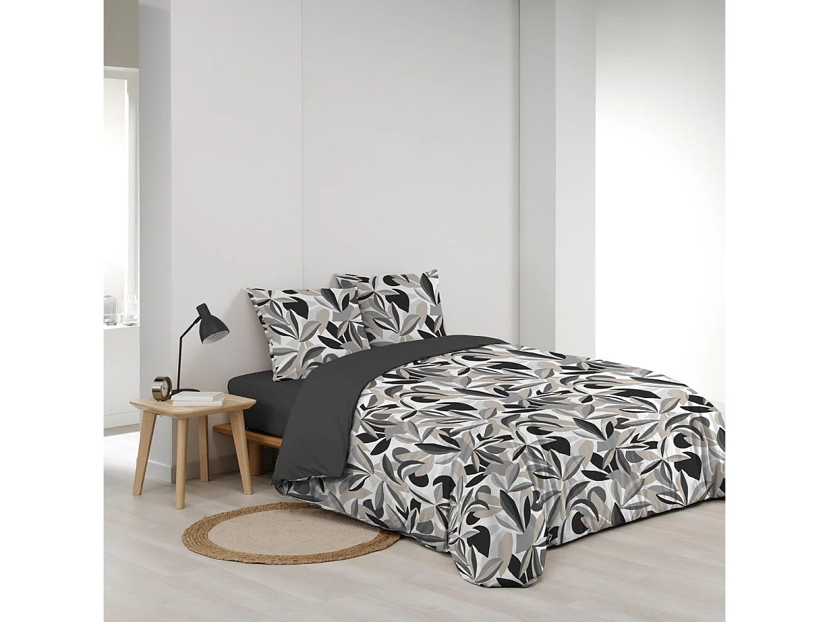 Parure de Lit 3 Pièces "Lavinia" 240x220cm Gris