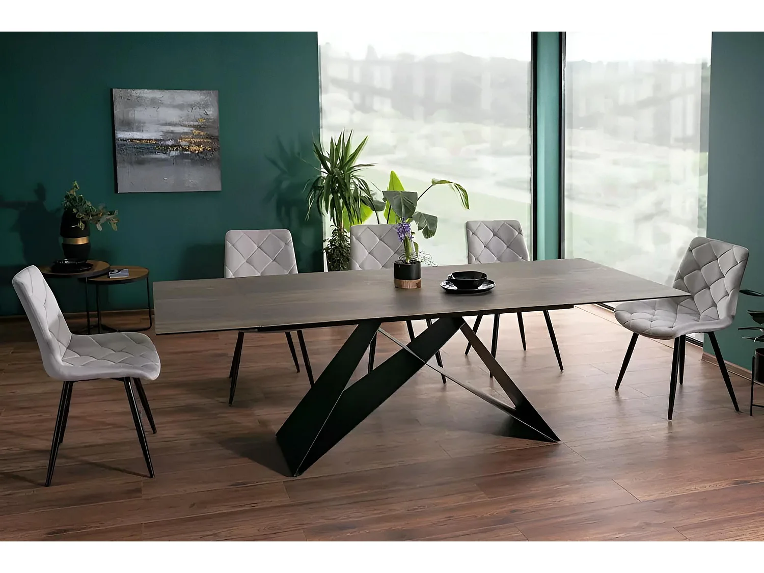 Table à manger  Westin W/Céramique/Marron/90x240