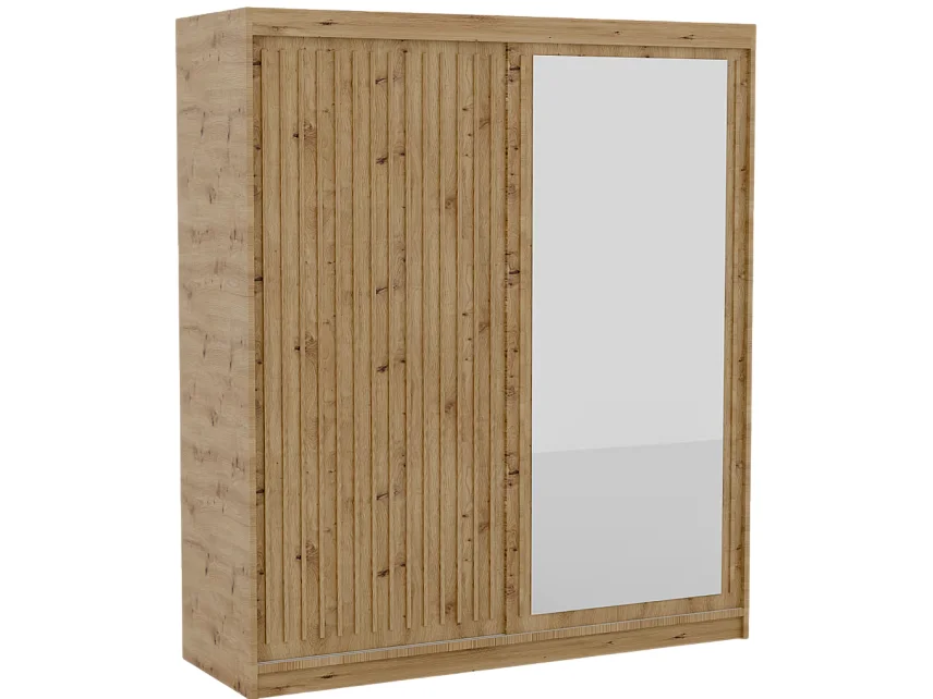 Armoire Visp (180cm)/portes coulissantes/Artisan-Marron