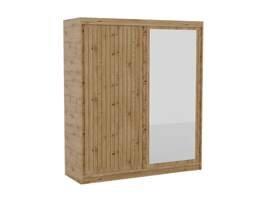 Armoire Visp (180cm)/portes coulissantes/Artisan-Marron