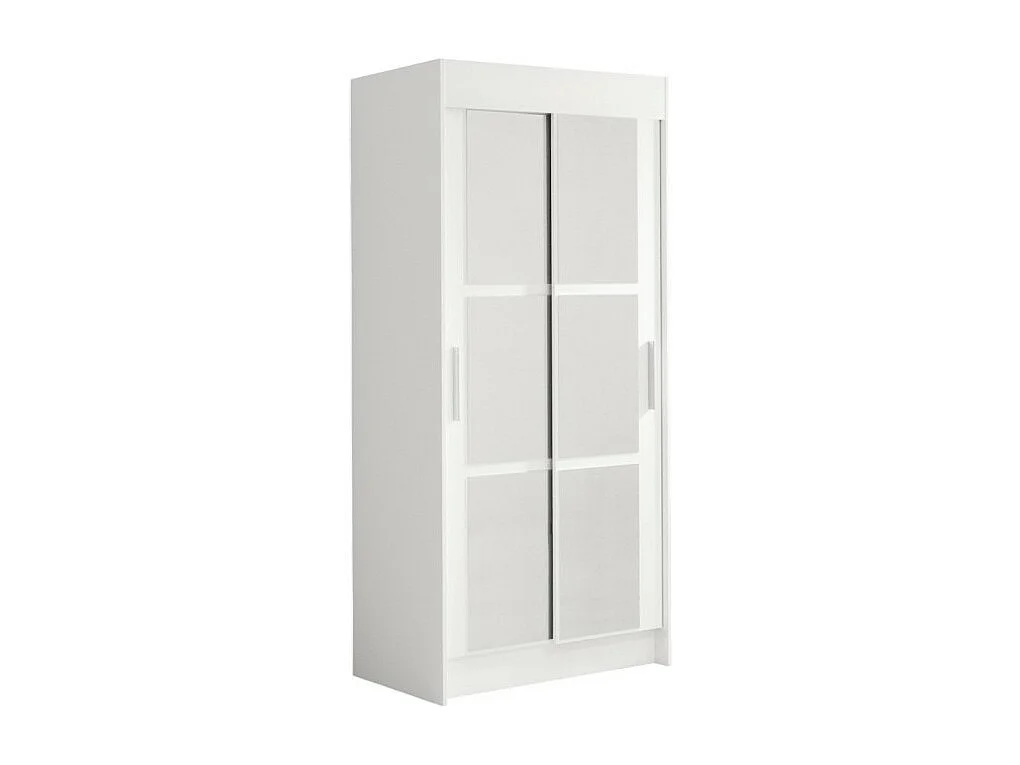 Armoire Carol (100cm)/portes coulissantes/Blanc