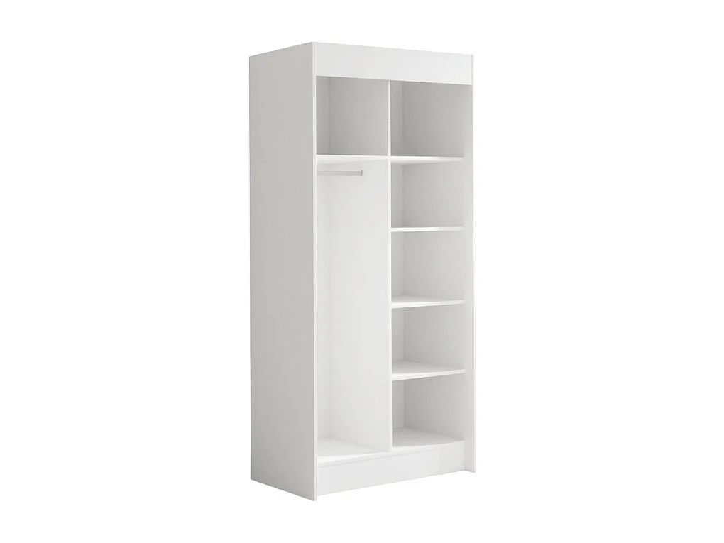 Armoire Carol (100cm)/portes coulissantes/Blanc