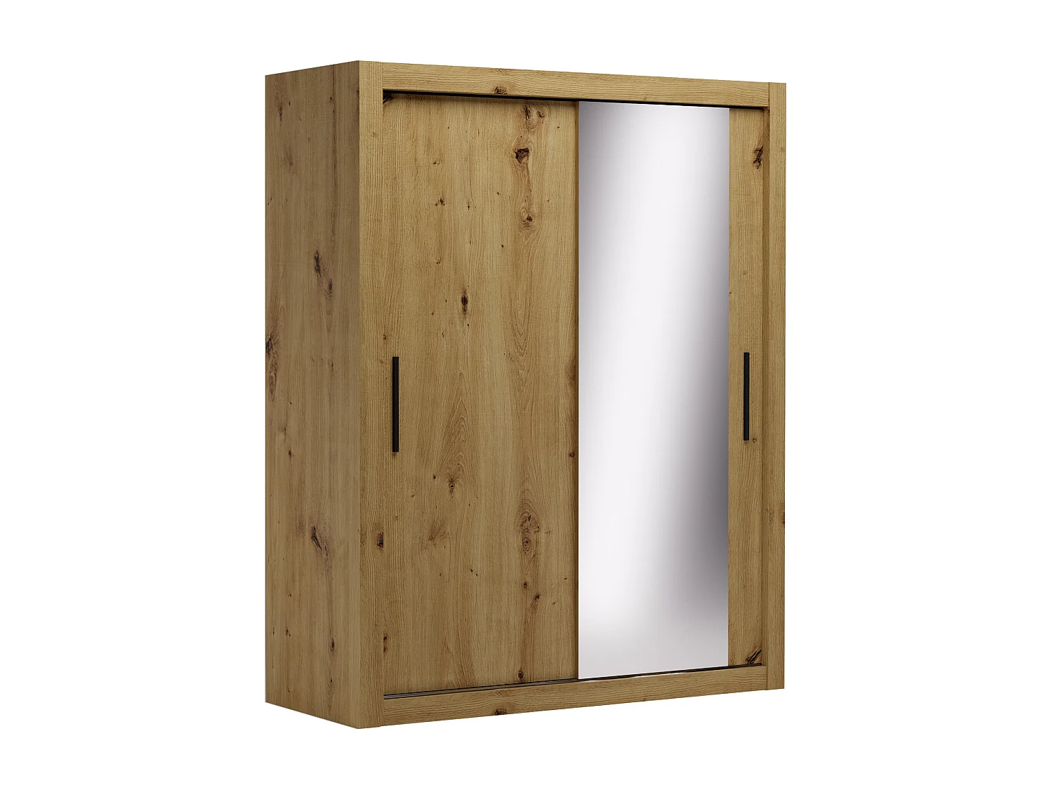 Kleiderschrank Rudi (160cm)/Schiebetüren/Braun
