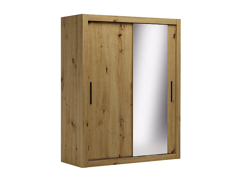 Kleiderschrank Rudi (160cm)/Schiebetüren/Braun
