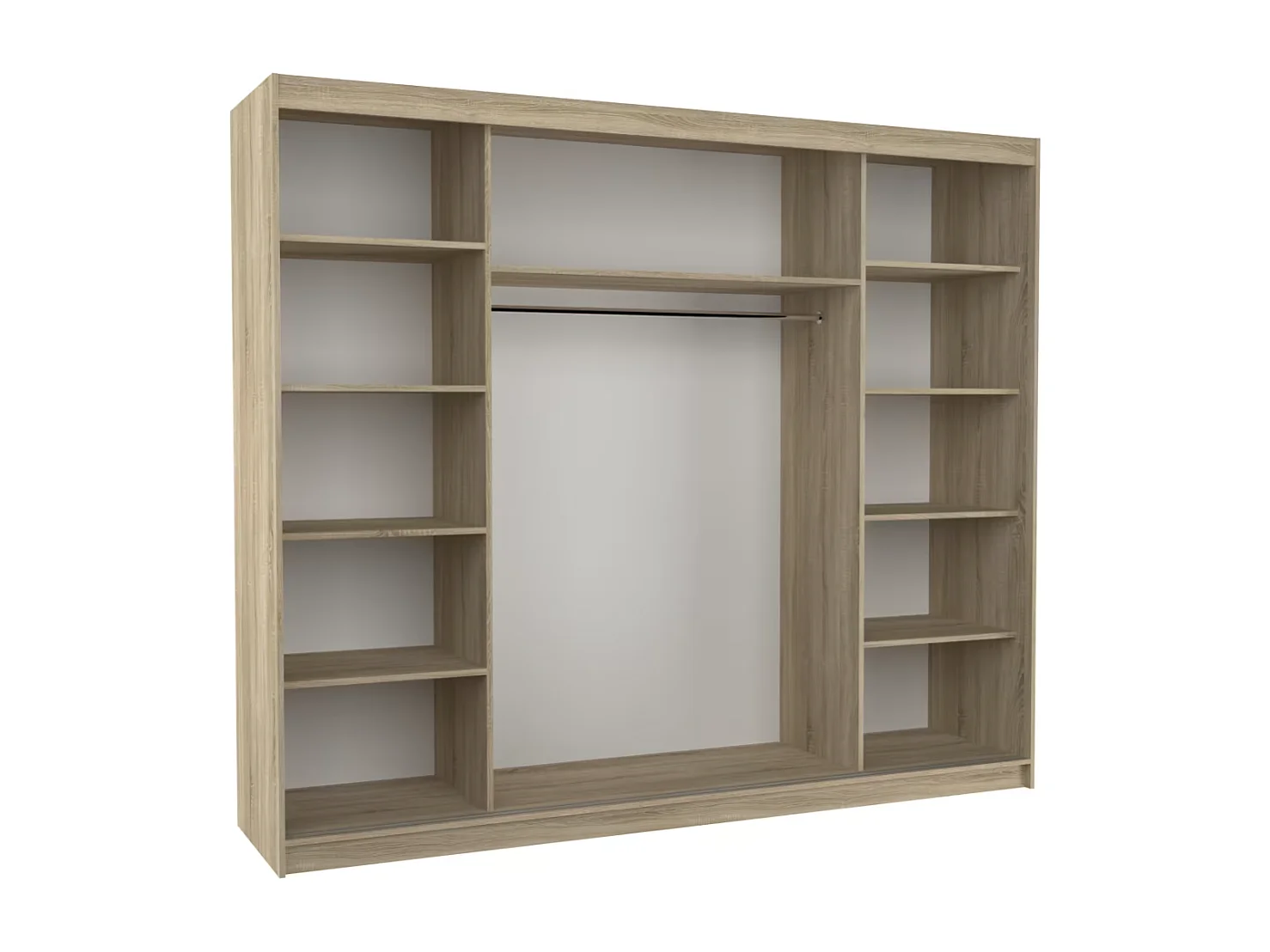Armoire Bambe Lux (250cm)/portes coulissantes/miroir/LED/
