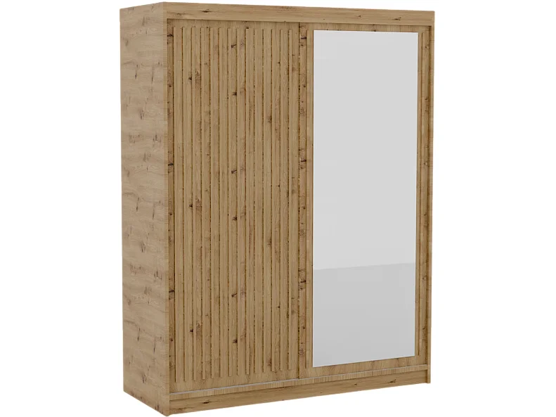 Armoire Visp (160cm)/portes coulissantes/Artisan-Marron