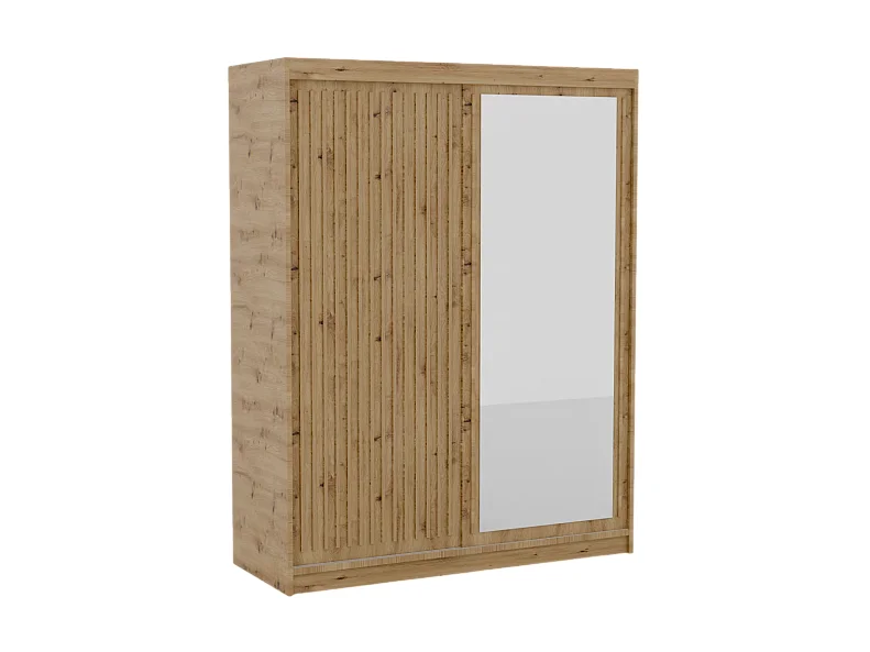 Armoire Visp (160cm)/portes coulissantes/Artisan-Marron