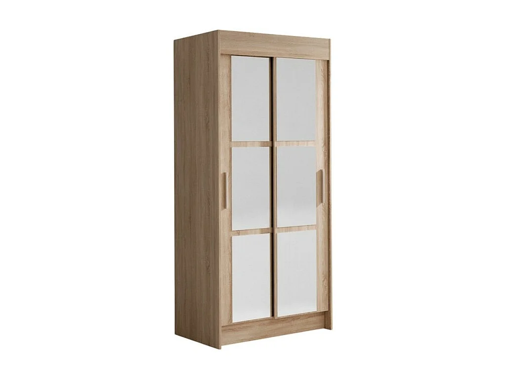 Armoire Carol (100cm)/portes coulissantes/Marron