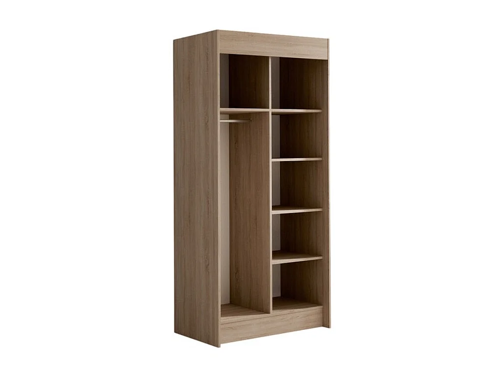 Kleiderschrank Carol (100cm)/Schiebetüren/Braun
