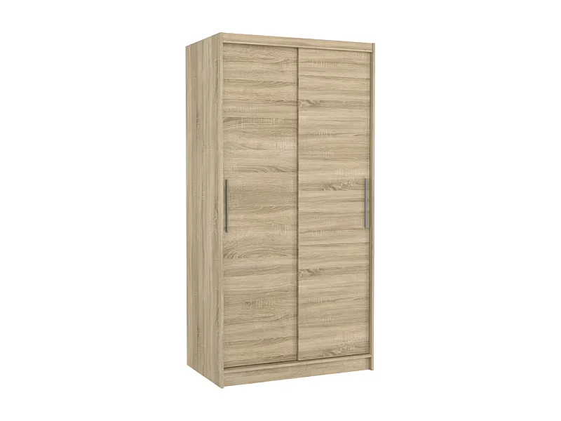 Kleiderschrank Ferran Lux (150cm)/Schiebetüren/Spiegel/LED/