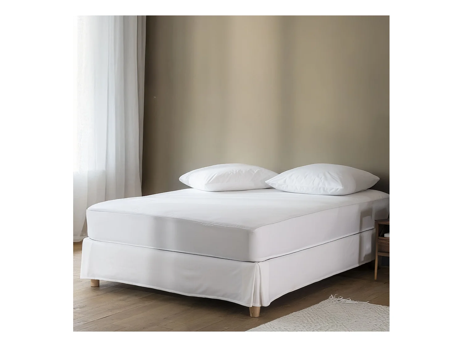 Pack protège matelas et protège oreillers 100% coton anti-acariens 140x190 - SOMEO