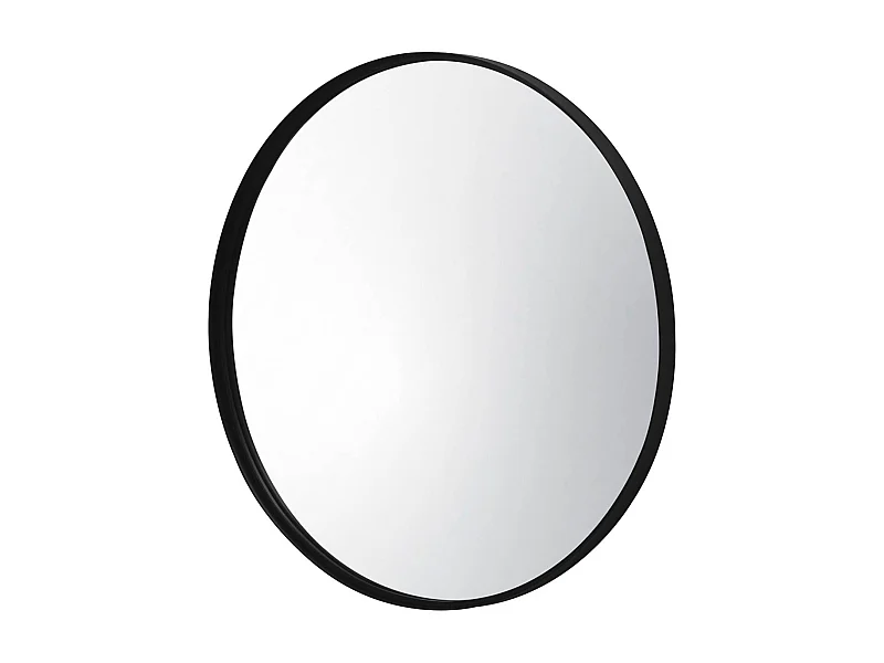Miroir rond en métal Ø60cm MABEL. noir