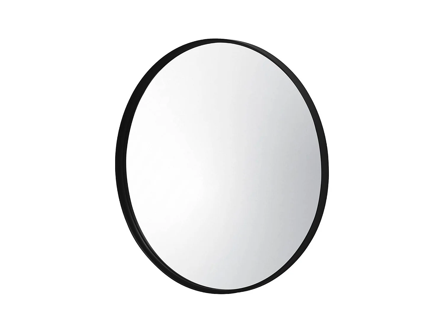 Miroir rond en métal Ø60cm MABEL. noir
