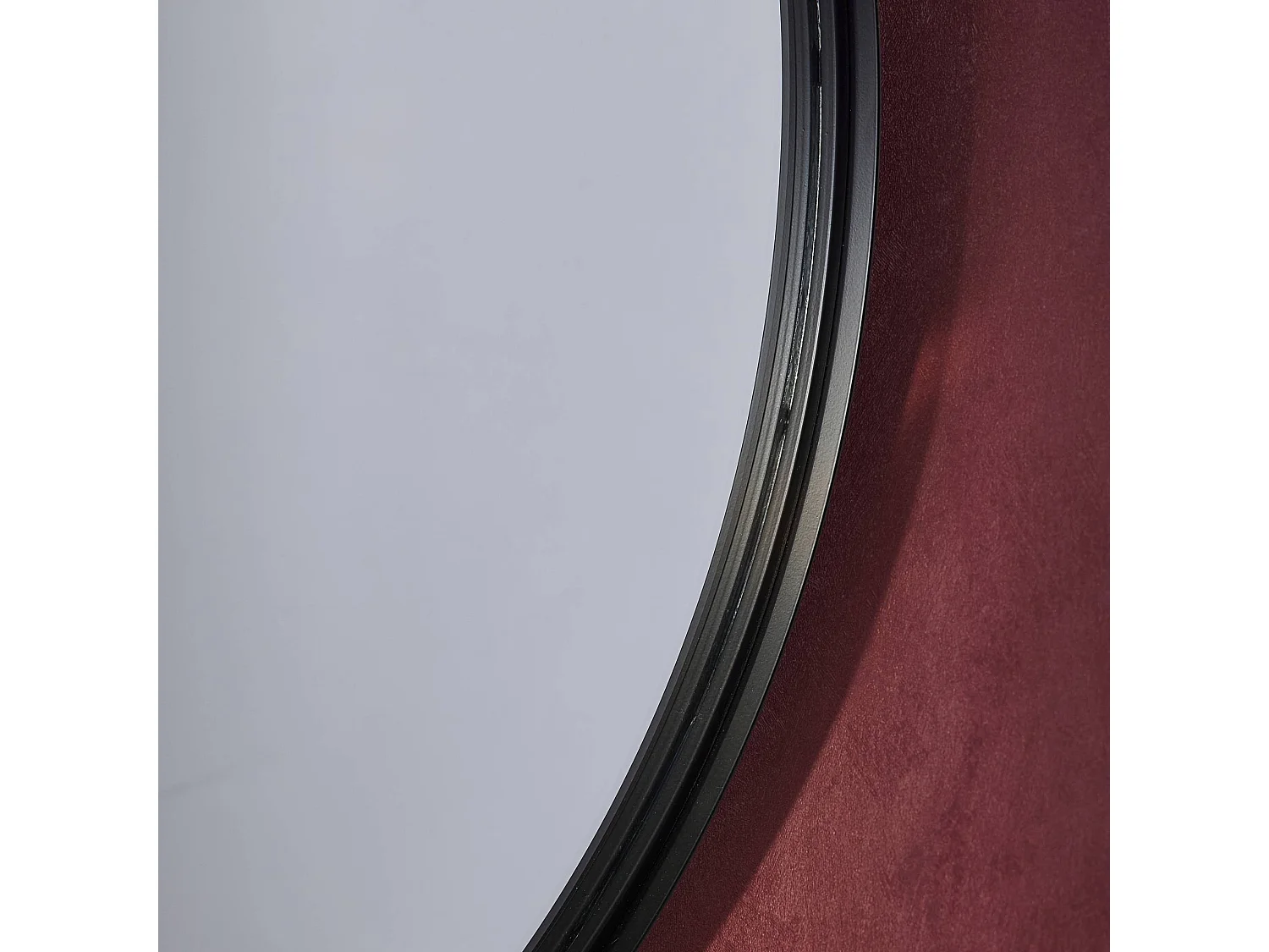 Specchio rotondo in metallo, 60cm, nero