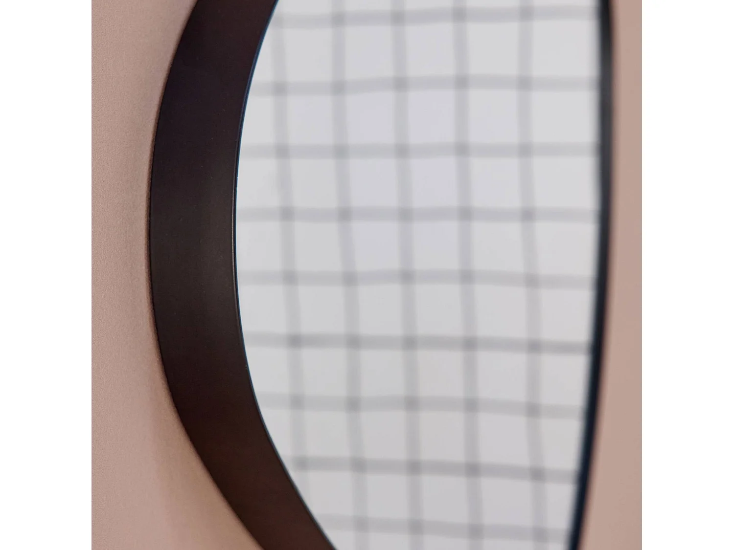 Miroir organique en métal noir HARVEY