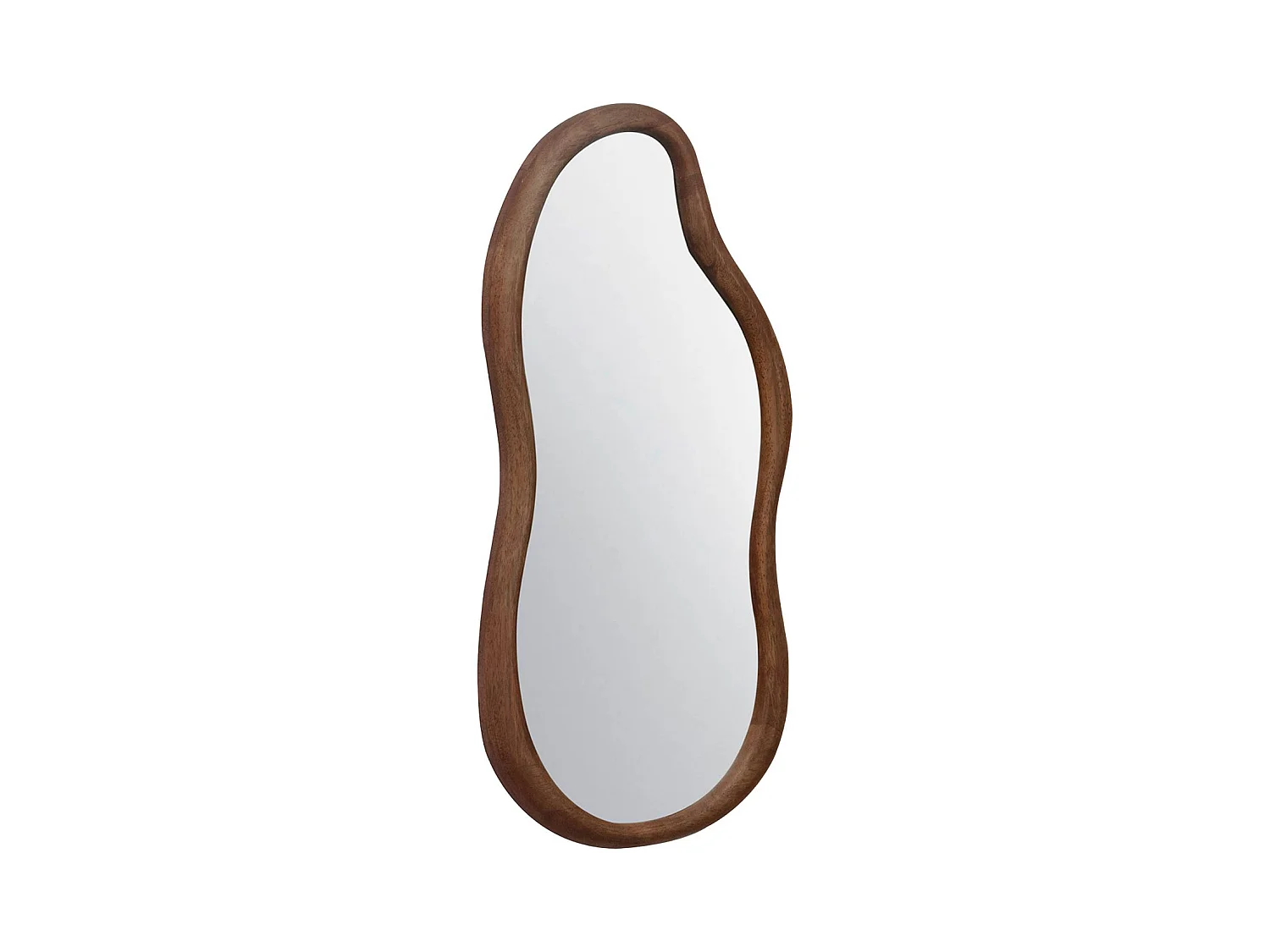 Espejo de madera de hevea decorativo de pared nogal