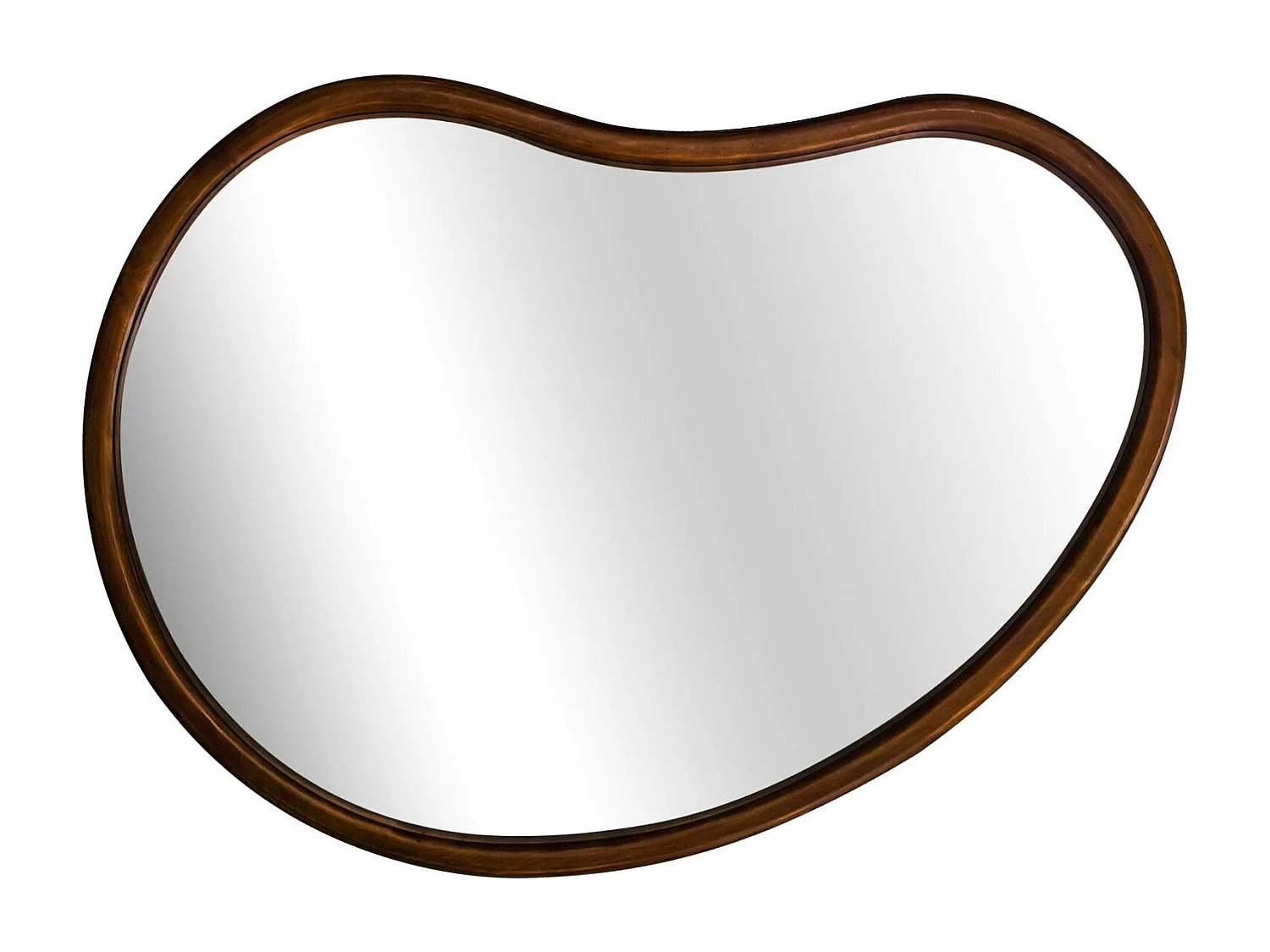 Espejo de madera de abeto decorativo de pared, 95cm nogal