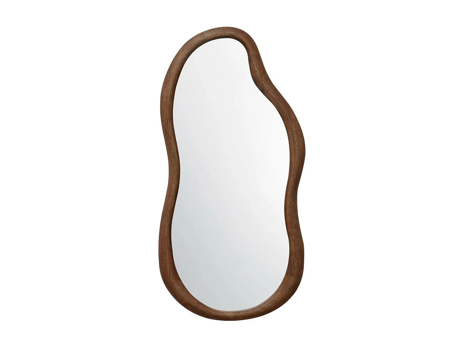 Specchio in legno di gomma, marrone