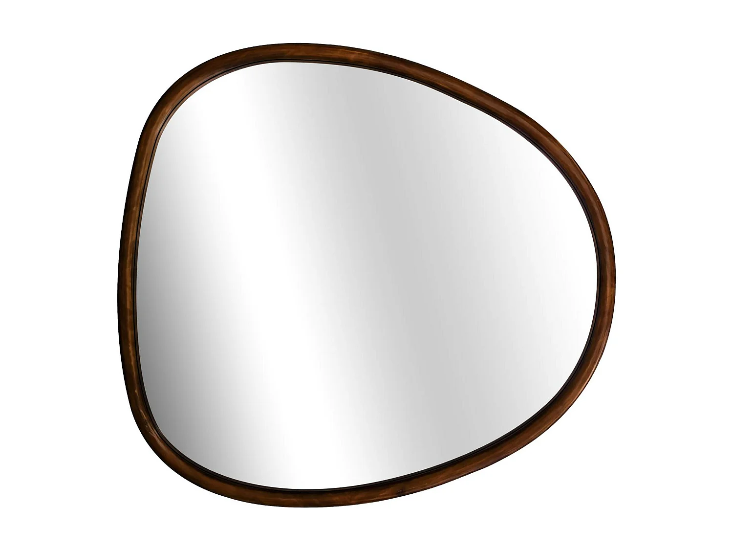 Espejo de madera de abeto decorativo de pared, 75cm nogal