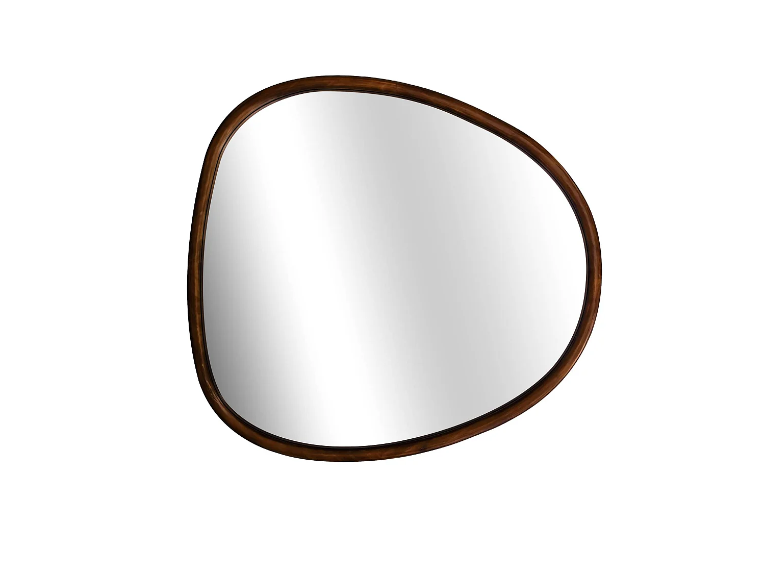 Espejo de madera de abeto decorativo de pared, 75cm nogal