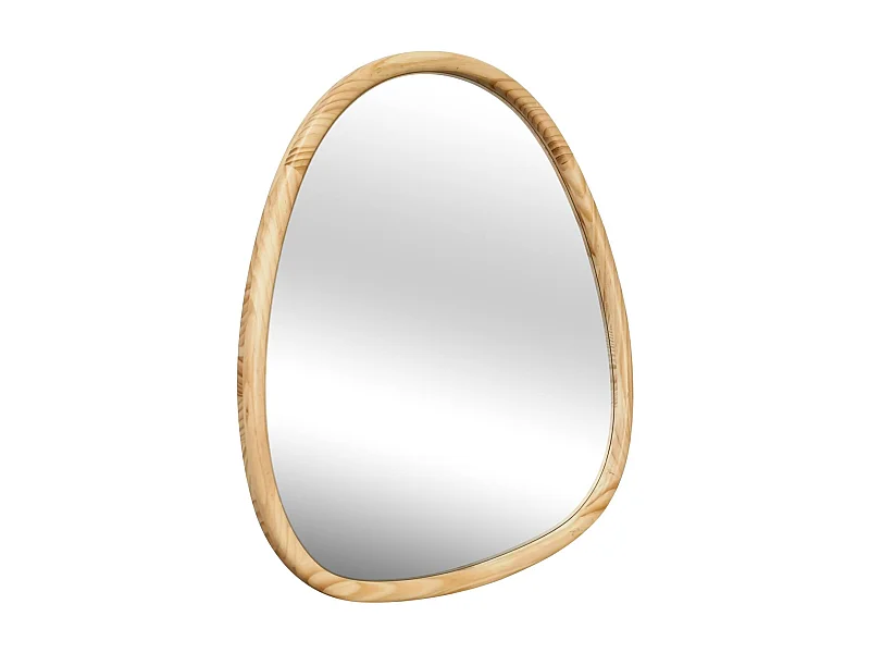 Espejo de madera de abeto decorativo de pared, 75cm natural