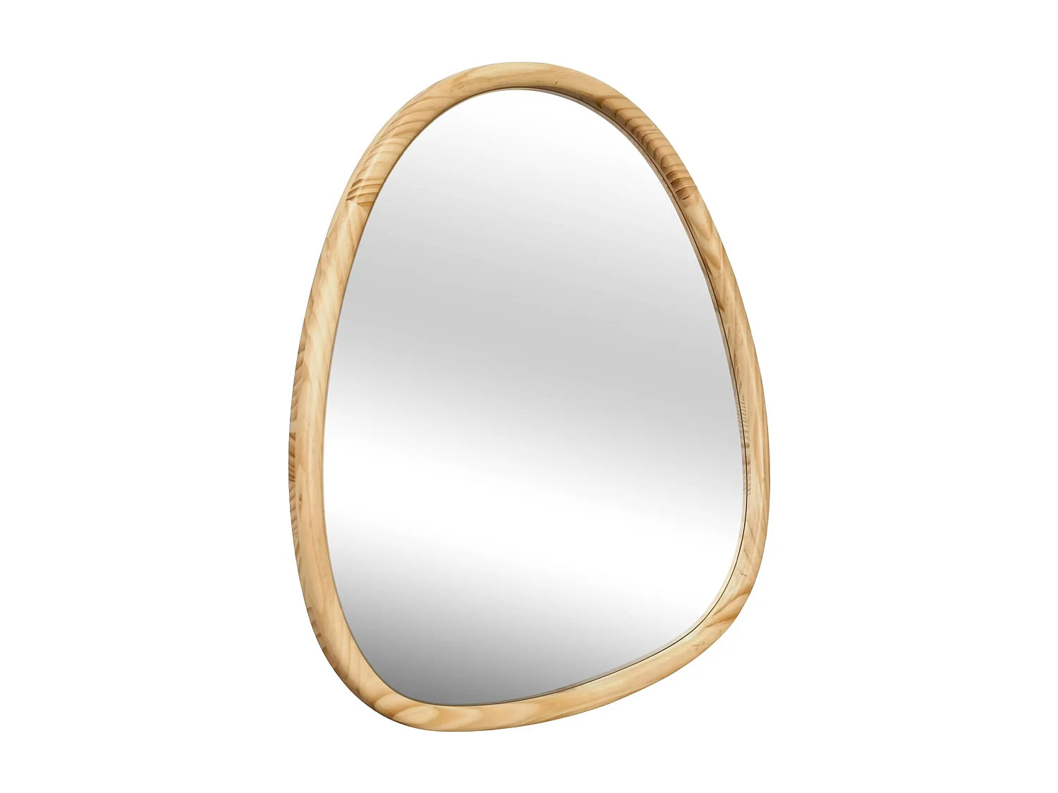 Espejo de madera de abeto decorativo de pared, 75cm natural