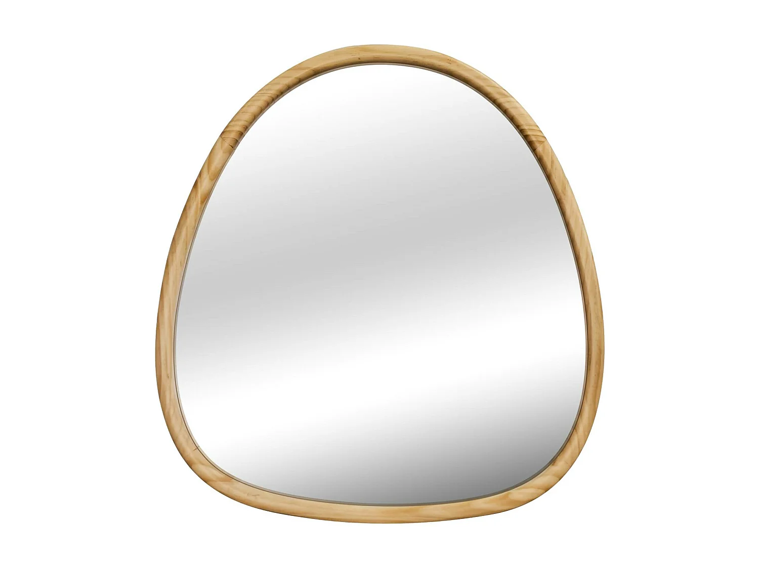 Espejo de madera de abeto decorativo de pared, 75cm natural