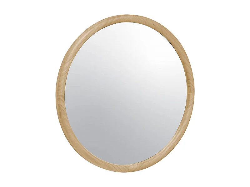 Specchio rotondo in legno di pino, 60cm, marrone naturale