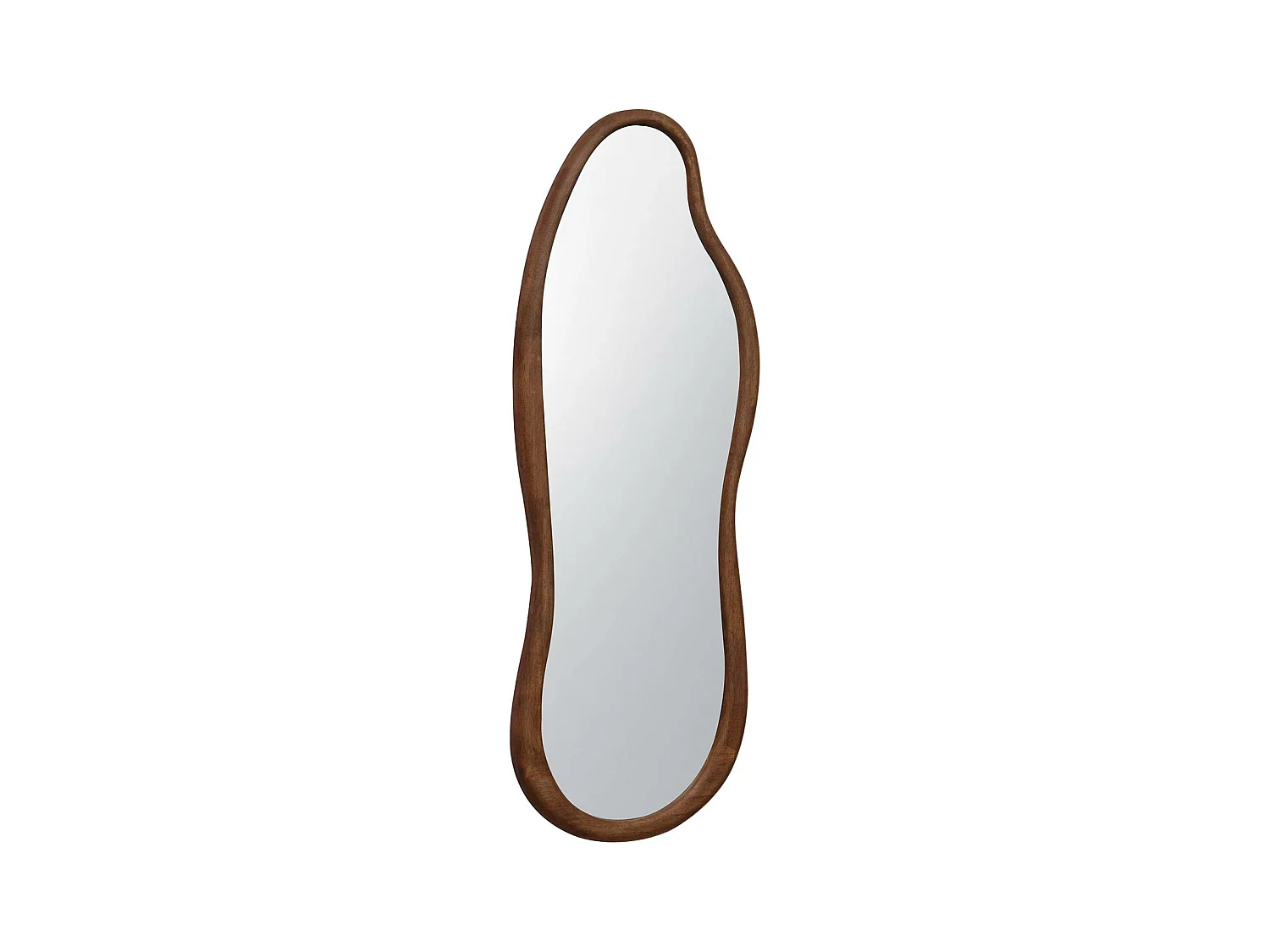 Miroir organique AUSTIN en bois d'hévéa. couleur noyer. 120 cm