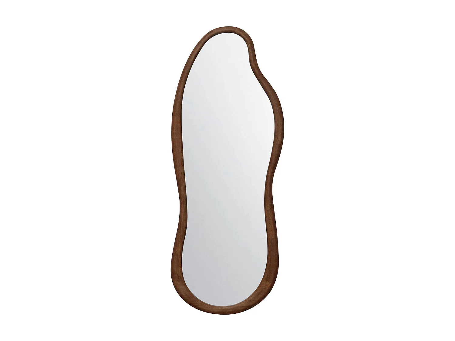 Miroir organique AUSTIN en bois d'hévéa. couleur noyer. 120 cm