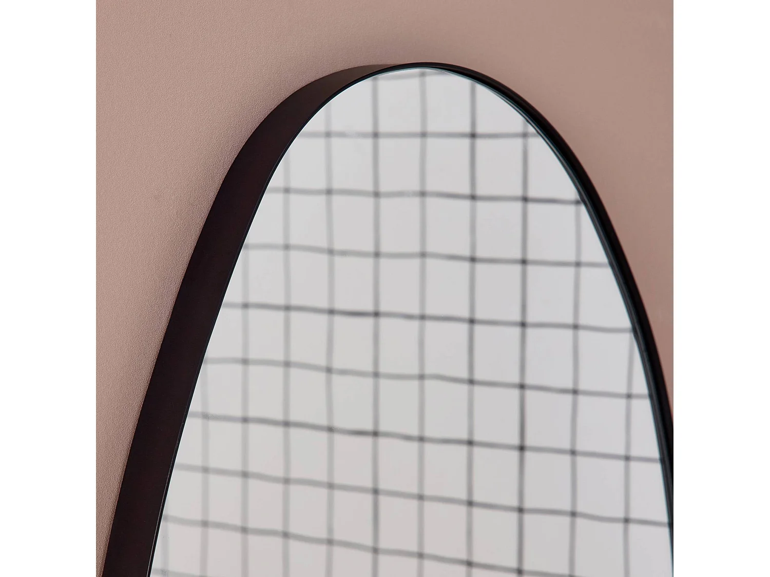 Miroir organique en métal noir HARPER