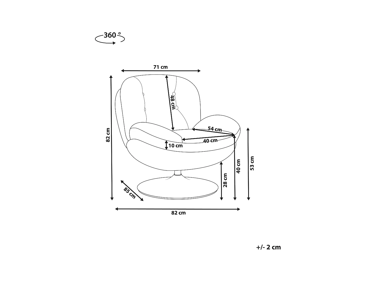Sillón giratorio NOLVIK Terciopelo Arena