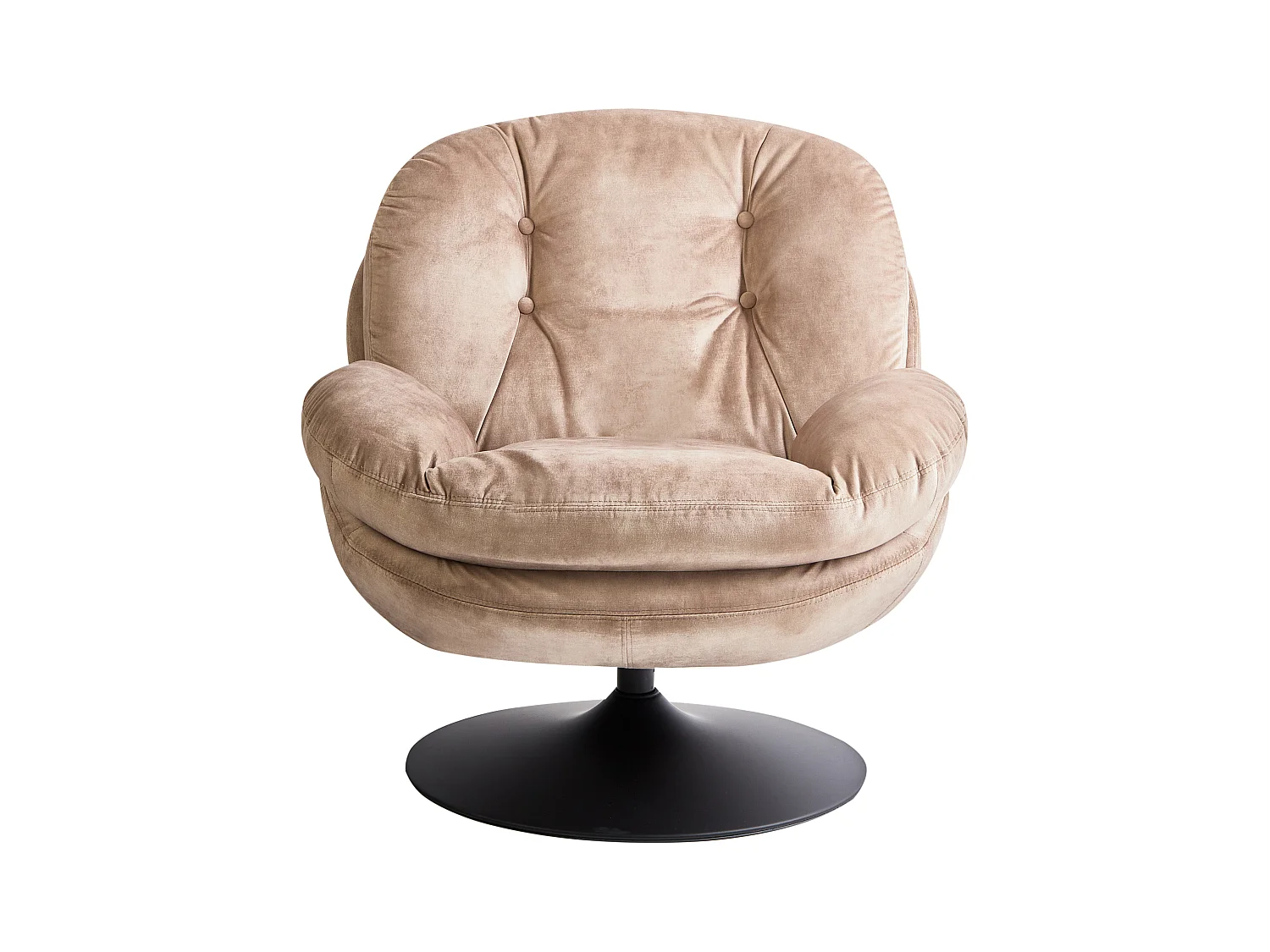 Sillón giratorio NOLVIK Terciopelo Arena