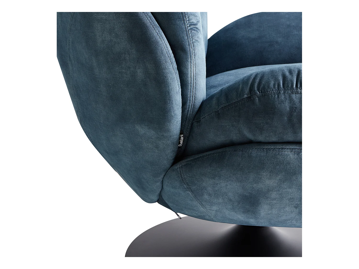 Fauteuil pivotant NOLVIK Velours Bleu foncé