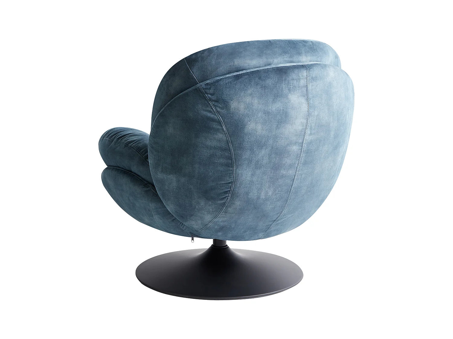 Fotel obrotowy NOLVIK Welur Ciemnoniebieski