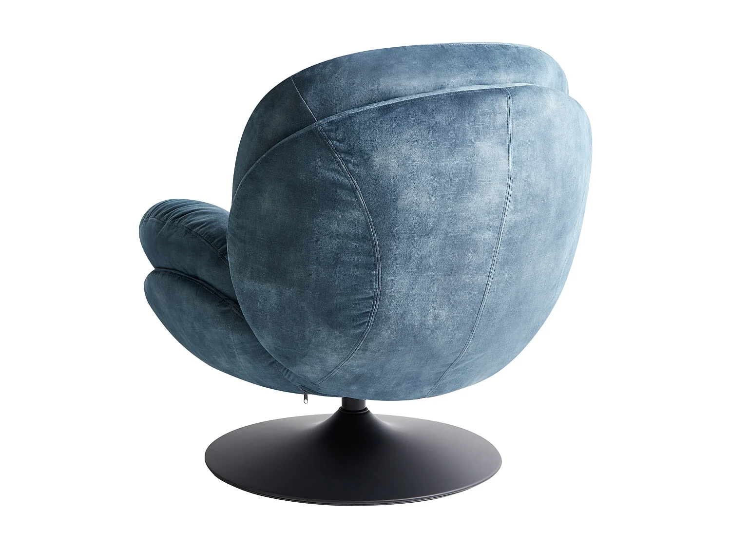Draaifauteuil NOLVIK Fluweel Donkerblauw