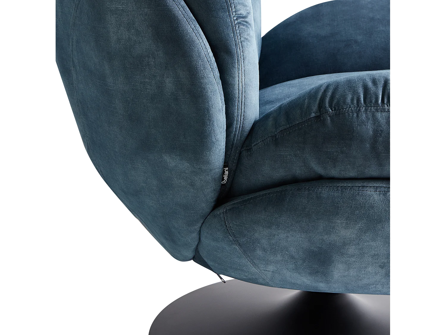 Draaifauteuil NOLVIK Fluweel Donkerblauw