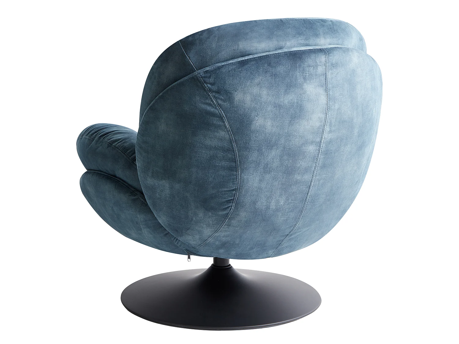 Fauteuil pivotant NOLVIK Velours Bleu foncé