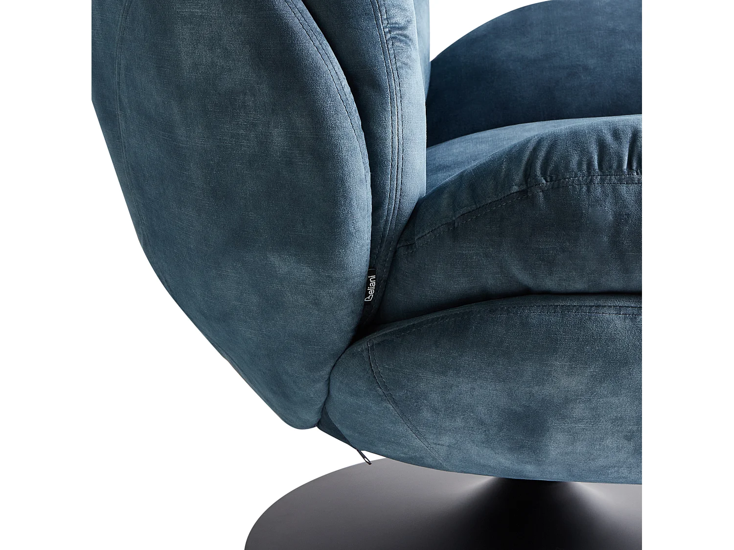 Fauteuil pivotant NOLVIK Velours Bleu foncé