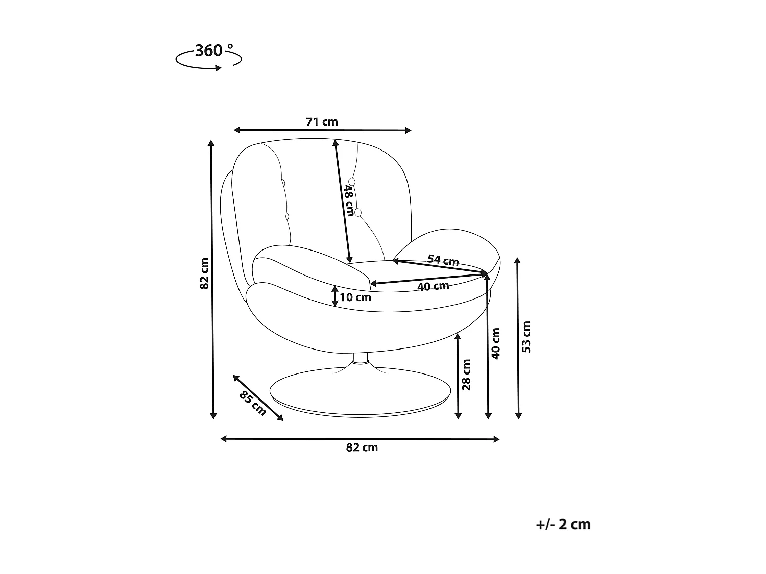 Poltrona girevole NOLVIK Velluto Verde scuro
