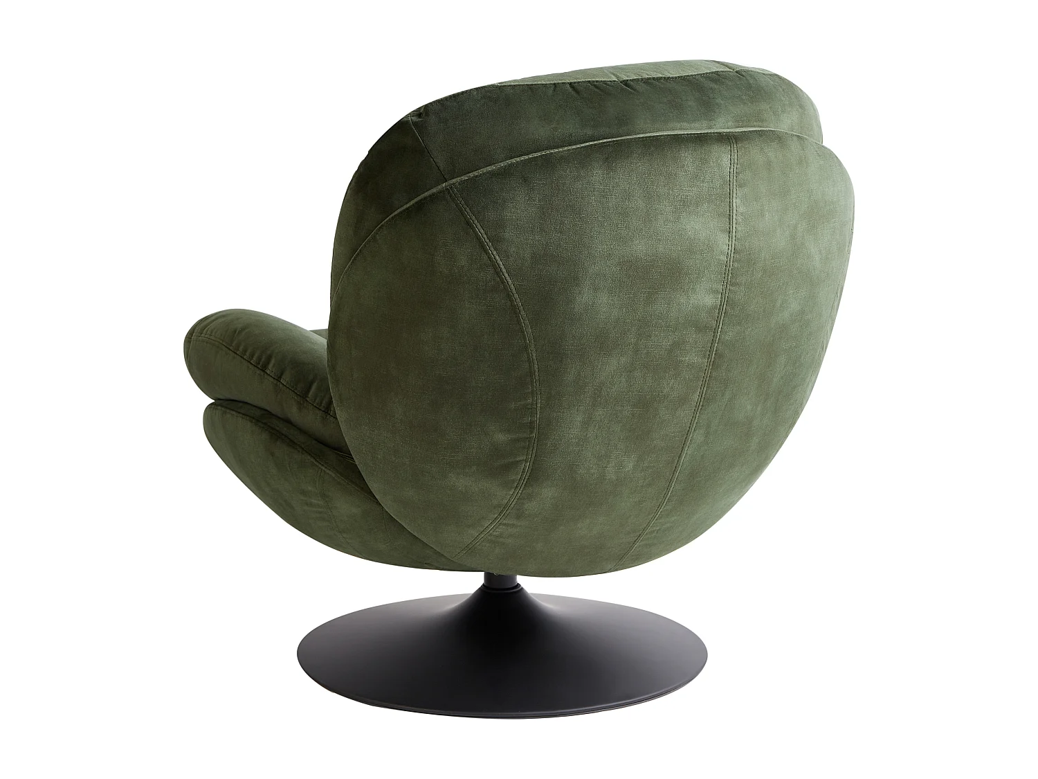 Poltrona girevole NOLVIK Velluto Verde scuro