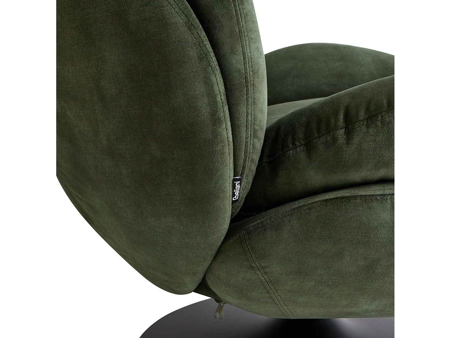 Fauteuil pivotant NOLVIK Velours Vert foncé
