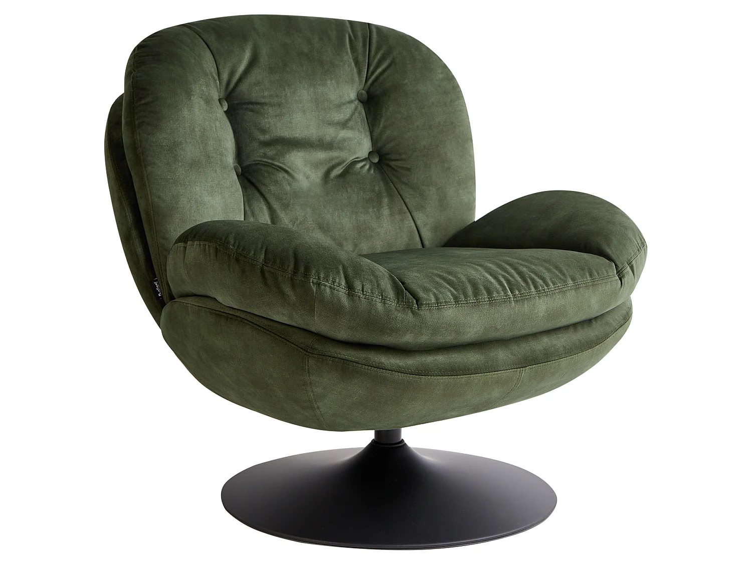 Swivel Armchair NOLVIK Velvet Dark Green