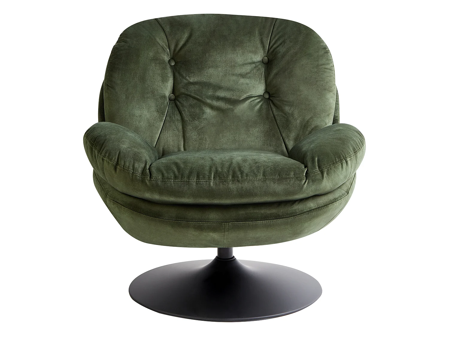 Swivel Armchair NOLVIK Velvet Dark Green